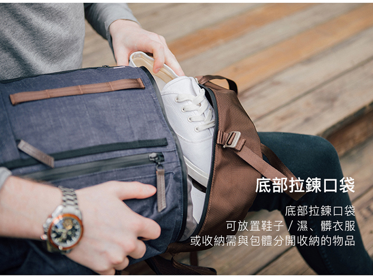 moshi Captus 捲蓋式後背包牛仔藍 - Hami Point品牌館